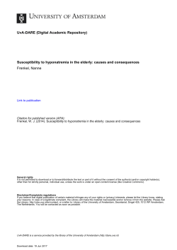 Susceptibility to hyponatremia in the elderly: causes - UvA-DARE