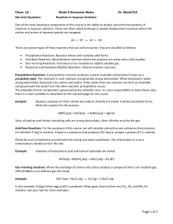 Chem. 1A Week 4 Discussion Notes Dr. Mack/S12 Page 1 of 2