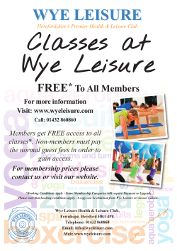 Classes at Wye Leisure