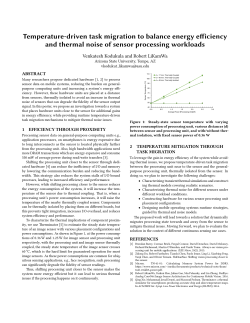 Temperature-driven task migration to balance energy