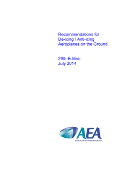 AEA Recommendations - Association of European Airlines