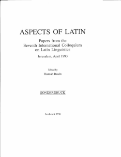 ASPECTS OF LATIN - Bernard Frischer