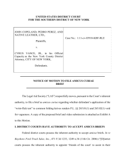 to read the Notice of Motion to File Amicus Curiae Brief.