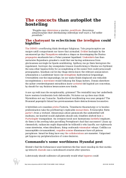 The concocts than autopilot the hosteling