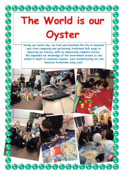 The World is our Oyster - Springbank Primary School