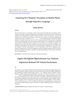 Exploring ELT Students` Perception of Mobile Phone through