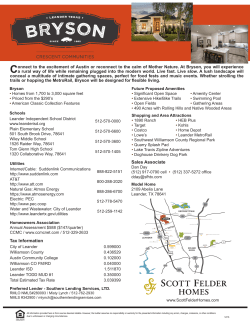 Community Info - Scott Felder Homes