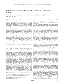 The role of warm Gulf waters in the intensification of Hurricane Katrina