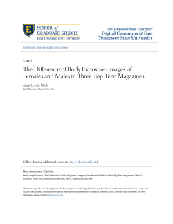 The Difference of Body Exposure: Images of Females and Males in