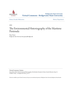 The Environmental Historiography of the Maritime Peninsula