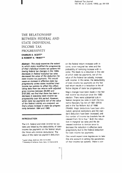 the relationship between federal and state individual income tax
