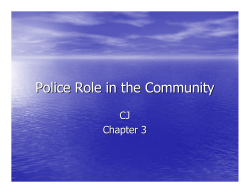 Police Role in the Community