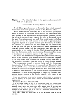 The Evershed effect in the spectrum of sun