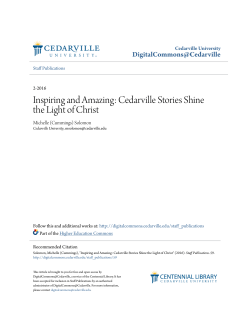 Cedarville Stories Shine the Light of Christ