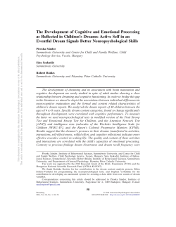 The Development of Cognitive and Emotional Processing
