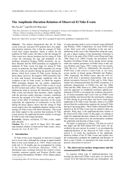 The Amplitude-Duration Relation of Observed El Ni&ntilde;o Events