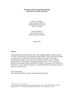 Measuring Talent through Benchmarking