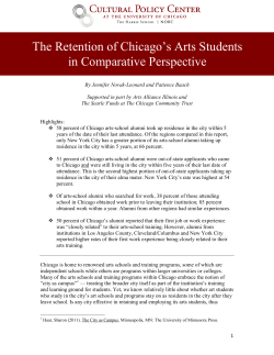 The Retention of Chicago`s Arts Students in Comparative Perspective