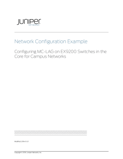 Configuring MC-LAG on EX9200 Switches in the