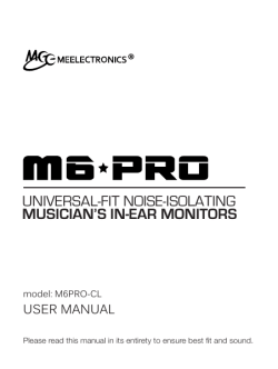 UNIVERSAL-FIT NOISE-ISOLATING MUSICIAN`S IN