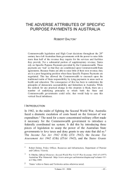 the adverse attributes of specific purpose payments in