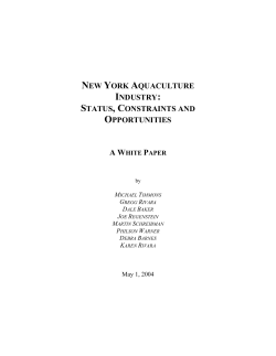 Aquaculture in the Urban New York City