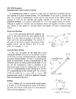 Instantaneous Centers of Zero Velocity