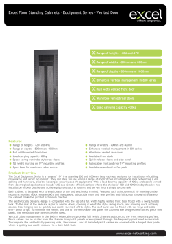 Excel Floor Standing Cabinets &ndash; Equipment Series &ndash; Vented Door