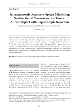 Intrapancreatic Accessory Spleen Mimicking Nonfunctional
