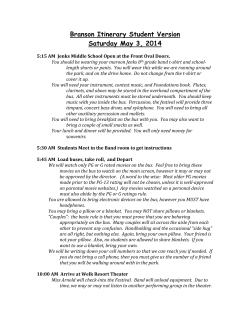 Branson Itinerary 2014.student