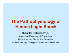 The Pathophysiology of Hemorrhagic Shock