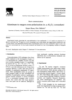 Aluminum to oxygen cross-polarization in a-Al,O