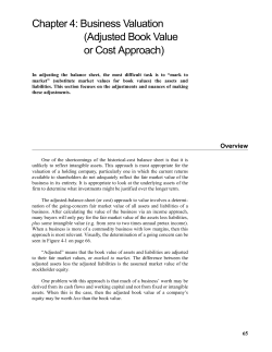 Business Valuation (Adjusted Book Value or