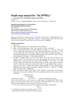 Depth map manual for "DUMMIES"