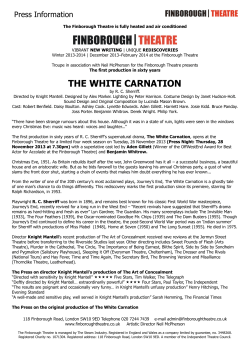 the white carnation - Finborough Theatre