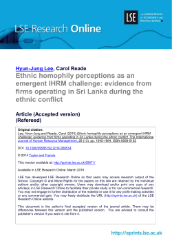 Ethnic homophily perceptions as an emergent IHRM challenge