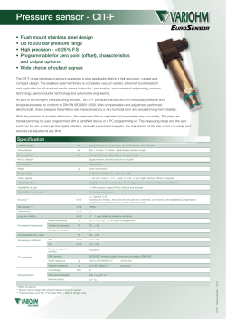 Pressure sensor - CIT-F