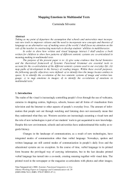 Mapping Emotions in Multimodal Texts