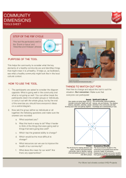 COMMUNITY DIMENSIONS