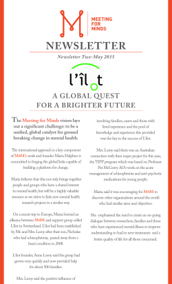 NEWSLETTER - Meeting for Minds