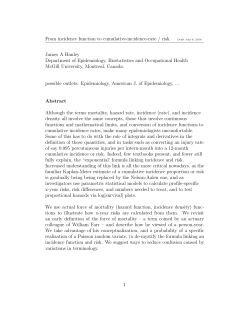 From incidence function to cumulative-incidence