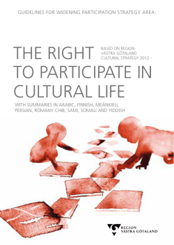 THE RIGHT TO PARTICIPATE IN CULTURAL LIFE