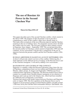 The use of Russian Air Power in the Second Chechen War