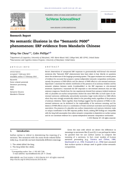 No semantic illusions in the &ldquo;Semantic P600&rdquo; phenomenon ERP