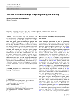 How two word-trained dogs integrate pointing and naming