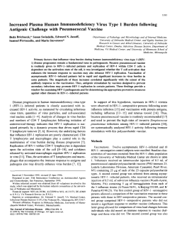 Increased Plasma Human Immunodeficiency
