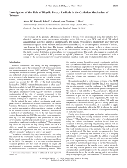 Investigation of the Role of Bicyclic Peroxy Radicals in the Oxidation