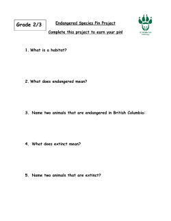 Grade 2/3 - BC Wildlife Park