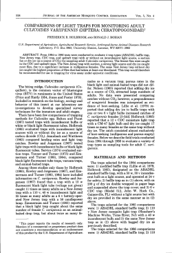 comparisons of light traps for monitoring adult culicoides variipennis