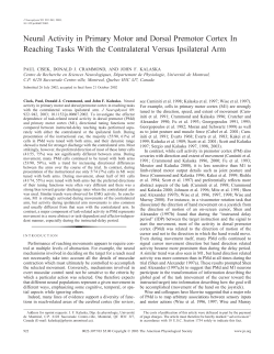 Neural Activity in Primary Motor and Dorsal Premotor Cortex In